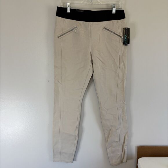 Inc‎ International Concepts Women's Sz 8 Toad Beige Pull On Pants Stretch Skinny - Picture 1 of 9